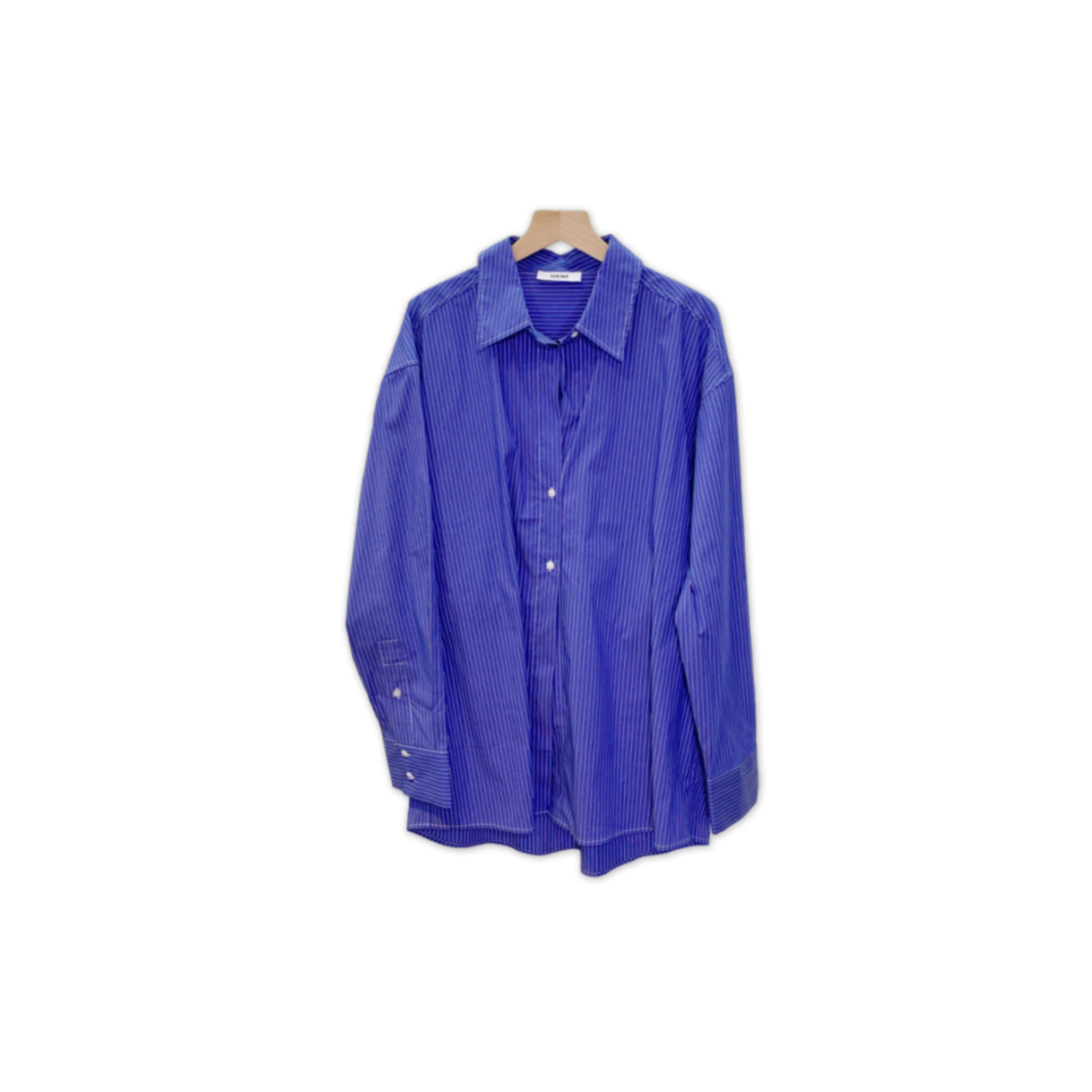 L0ew* striped faux two-piece casual shirt